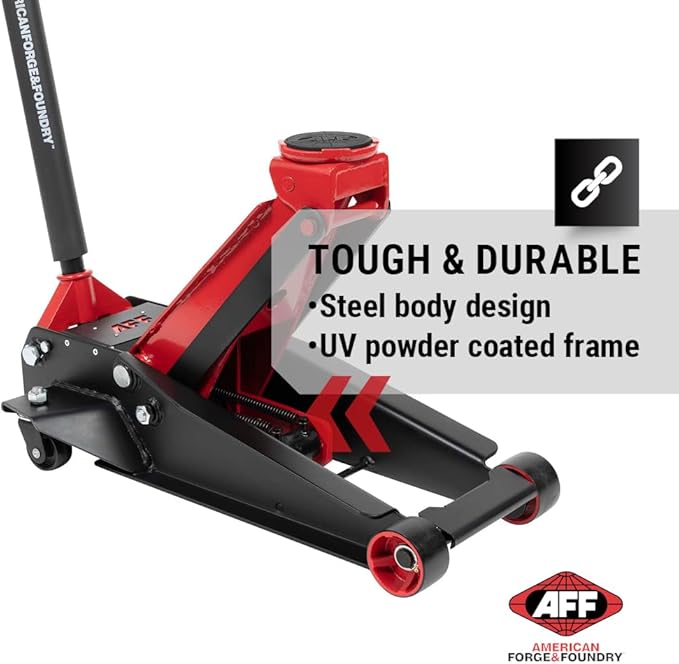 AFF 3.5 Ton Floor Jack - Lightning Lift Hydraulic Car Jack - Super Duty