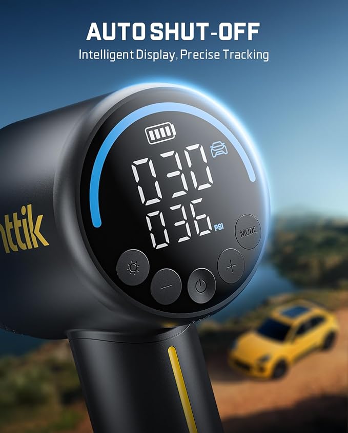 Fanttik X9 Classic Tire Inflator Portable Air Compressor with Light and Power Bank, 150PSI Cordless Air Pump for Car, Motorcycle, Bike, Ball, Air Mattress, Kayak, Swimming Ring