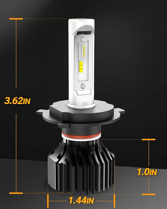 SEALIGHT H11/H9/H8 9005/HB3 Bulbs Combo or Fog, X4I 2024 88,000LM Super Bright, H11 9005 Bulb with Cooling Fan, 6500K Cool White 9005 H11 Lights, Pack of 4