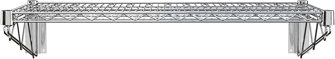 18" x 36" Chrome Wire Wall Mount Shelf