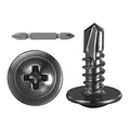 (350 pcs) Wensilon #10×1/2” for Sheet Metal Self-Tapping Screws 410 Black Stainless Steel Truss Head High-Strength Quick Tapping