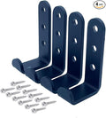 4 Pcs Heavy Duty Steel Wall J Hooks for Hanging,Garage Storage Utility Hooks Garden Tool Organizer, Wall Mount Hooks, Small U Hooks,Black (M)