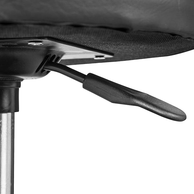 Torin ATR6350B Rolling Pneumatic Creeper Garage/Shop Seat: Padded Adjustable Mechanic Stool with Tool Tray Storage, Black