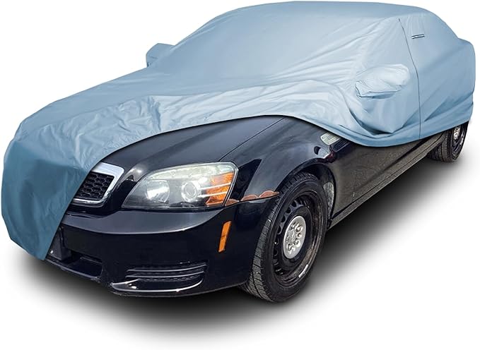 iCarCover Premium Car Cover for 2011-2017 Chevy Caprice Sedan Heavy Duty Waterproof All-Weather Automobiles Custom Fit Indoor Outdoor UV Snow Protection Covers with Straps and Bag