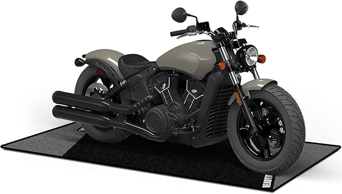 31x98IN Motorcycle Mat Compatible with Indian, Harley, Honda, Yamaha, BMW, Ducati, Suzuki, Kawasaki, Garage Floor Mat, Oil Absorbent Pad, TPR Backing Layer, Anti-Slip Washable Parking Mats