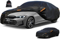 Kayme 7 Layers Car Cover Custom Fit for BMW 3 Series 320i 325i 328i 330i 335i (2013-2025) Waterproof All Weather for Automobiles, Outdoor Full Cover Rain Sun UV Protection.Black