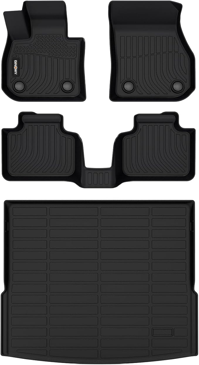 GINOWY- Floor Mats & Cargo Liner for BMW X1 2023-2025, TPE All Weather Car Floor Mats Rubber Cargo Mats Trunk Mat for BMW X1 Car Accessories