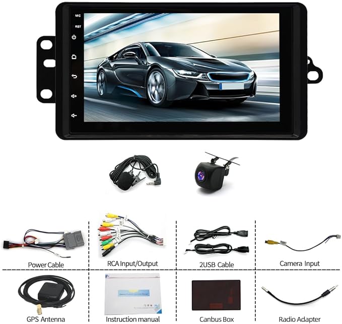 Car Radio for 2003 2004 2005 2006 Chevy Silverado 1500/2500/3500, 7" Car Stereo for Tahoe 2003-2006, GMC Sierra 1500/2500/3500 2003-2006, Yukon 2004-2006, Impala 2000-2005, GPS Navigator, Back Camera