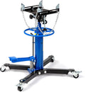 TUFFIOM Transmission Jack, 1100 lbs 1/2Ton Hydraulic 2-Stage High Lift Vertical Telescoping Floor Jack Stand, 34" to 68" Lifting Range, w/Pedal, 360° Swivel Wheels, Garage/Shop Lift Hoist, Blue