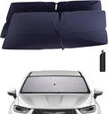 Windshield Sun Shade Umbrella for 2017-2025 Chrysler Pacifica Accessories: Custom Fit 240T Silver, Double Thickened, Foldable Sunshade Window Sun Visor, Ultimate 99% UV Blocking for Touring, Limited