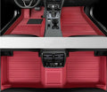 Custom All-Weather Protection Leather Car Floor Mats for Cars Sedan SUV Sports Car Waterproof Floor Mat (3D Wine red)