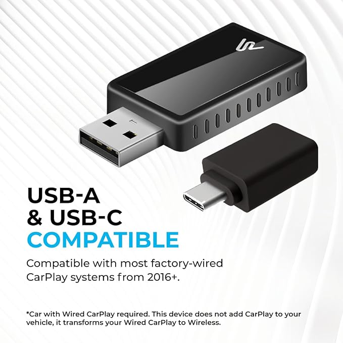 2026 Wireless CarPlay Adapter 8PRO by AUTOSKY – Convert Wired to Wireless, Plug & Play, Fast & Stable Connection, Apple & Android Auto Compatible, Compact Design