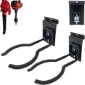 Adjustable Slatwall Hooks, Lockable Slatwall Weedeater Hanger, String Trimmer Hanger, Power Tool Hanger for slatwall Accessories, Utility Hooks for Garage Storage 8"" 2 Pcs, Black