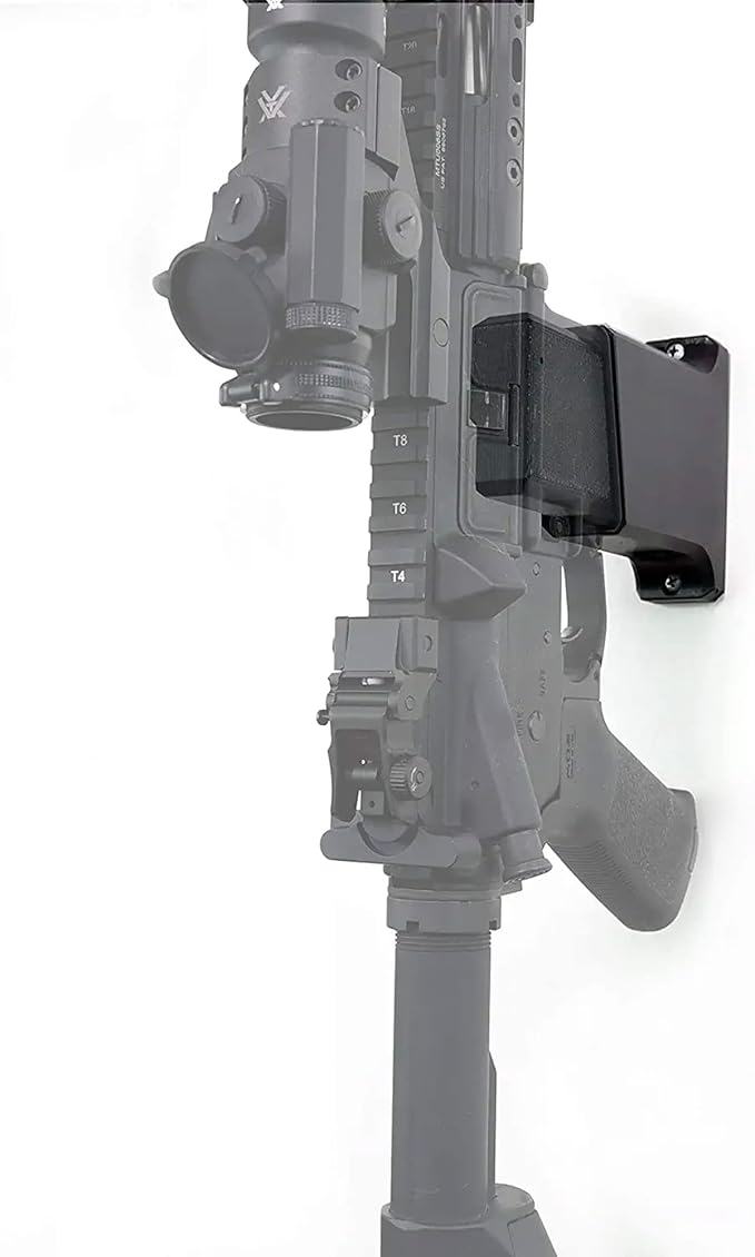 Spartan Mounts Locking .223/5.56 Rifle Mount Wall Display | Low Profile Floating Design Vertical and Horizontal Mounting Solution | Gun Room Safe Storage Organzation | Made in USA