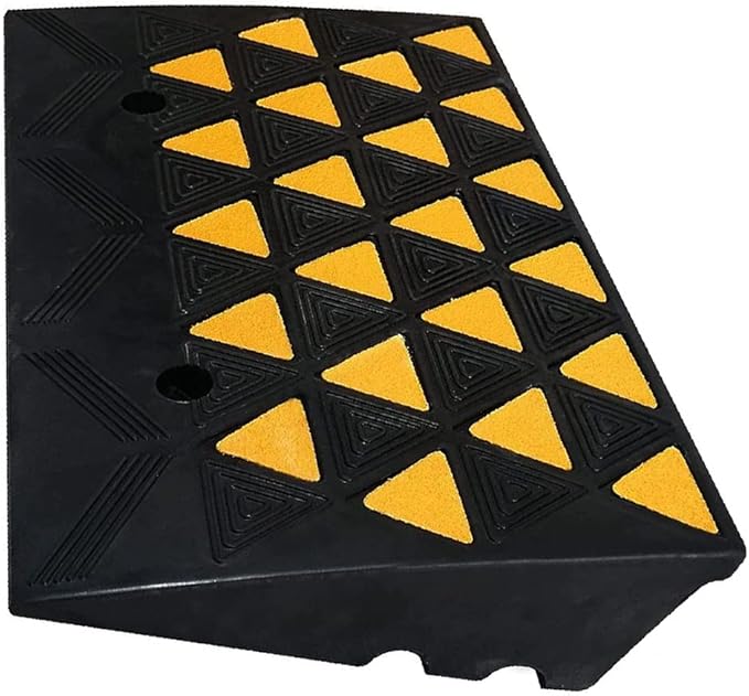 BESEA Rubber Curb Ramp 6" inch High 23.6" Length (Heavy Duty Ramp, 1PCS), for Driveway Curb Ramp Car Motorcycle Loading Dock Truck Pickup Truck Threshold Ramp(6 inch Height, Capacity 60000lbs)-1pack