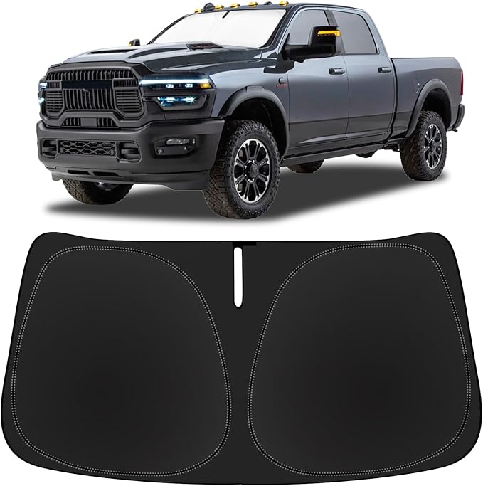 Sun Shade Sunshades for Dodge RAM 2500 3500 Truck Accessories Windshield Cover Front Window Sun Shield Fits RAM 2500 2010-2025 2026 2Dr RegularCab, 4Dr QuadCab, CrewCab, MegaCab Sun Visor Protector