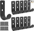 Wall Hooks Coat Hook Robe Hanging Robe & Towel Hooks, Utility Hooks Indoor Outdoor (Black-U Shaped, 2x1)