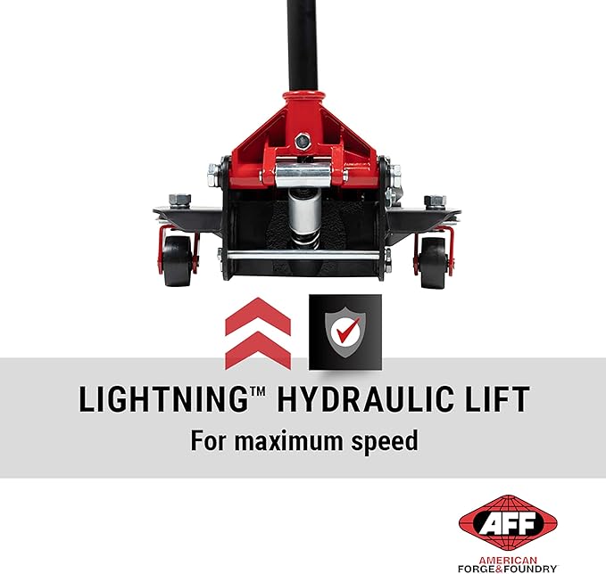 AFF 3.5 Ton Floor Jack - Low Profile Car Jack with Lightning Lift Hydraulic - Heavy Duty