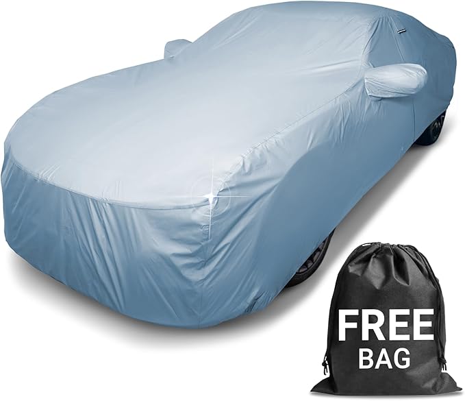 iCarCover Premium Car Cover for 2000-2020 Chevy Impala Heavy Duty Waterproof All-Weather Automobiles Custom Fit Indoor Outdoor UV Snow Protection Covers with Straps and Bag