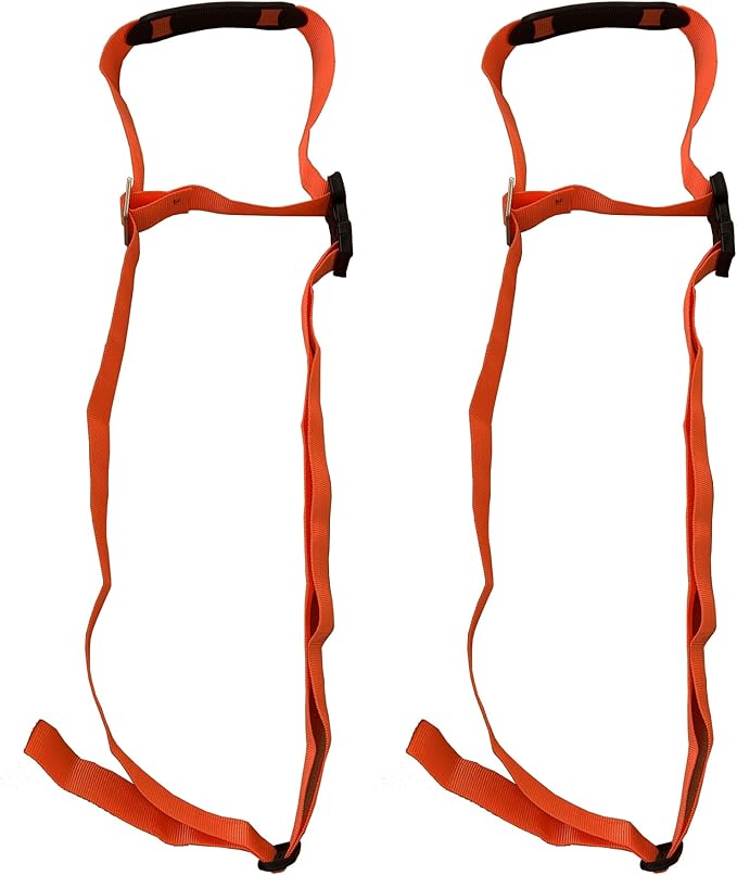 1-2 Person Lifting and Moving Straps Lift,Move and Carry Boxes, Appliances, Furniture - Ideal for Home, Factory, Outdoor Use,or Any Item up to 600 lbs. Safely and Easily Like a Pro, Orange