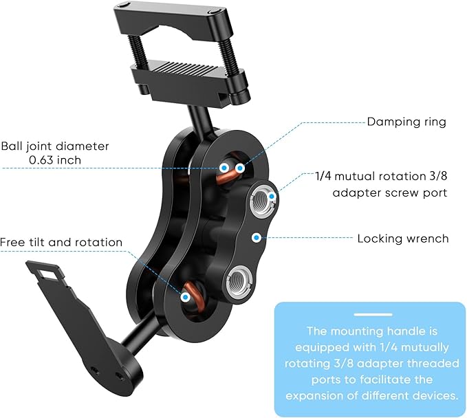 Radar Detector Mount,Aluminum Rearview Mirror Rod Radar Bracket,for All Whistler Radar Models