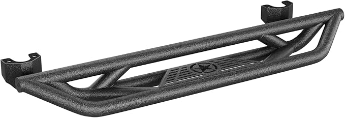for Jeep JK Running Boards Drop Side Steps Compatible with 2007-2018 Jeep Wrangler JK 2 Doors, Heavy-Duty Steel Nerf Bars Step Plates Rock Sliders Rails (Off-Road, Black)