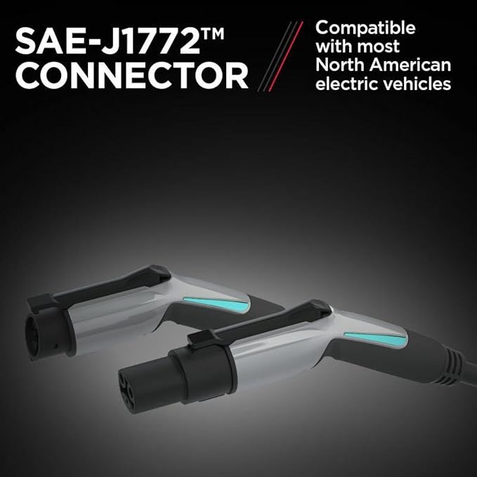 Schumacher Electric 240V / 40A Level 2 EV Wall Charger - NEMA 6-50 Plug - with Universal SAE-J1772 Connector - Wi-Fi & Bluetooth Enabled - Weather-Resistant for Indoor or Outdoor Use - SEV1600P650