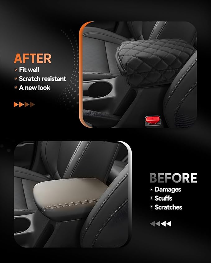CDEFG for Kia Seltos 2021-2025 Center Console Cover Armrest Box Cover for 2021 2022 2023 2024 2025 Seltos (LX, S, EX, X-Line, SX) Accessories Console Arm Rest Protector