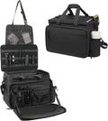 Patrol Bag Law Enforcement, Police Gear Car Front Seat Vehicle Organizer Bags with MOLLE System (Black)