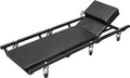 Torin ATR6452B Rolling Garage/Shop Creeper: 40" Padded Mechanic Cart with Adjustable Headrest and 6 Casters, Black