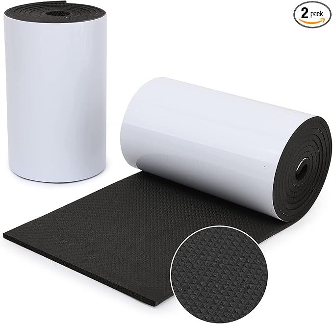 Garage Wall Protector, 2 Roll Garage Car Door Protector Bumper Guard for Car Doors Anti-Collision Waterproof Inflaming Ultra Self Adhesive EVA Foam for Warehouse (2 ROLL: 79" x 8" x 1/4")