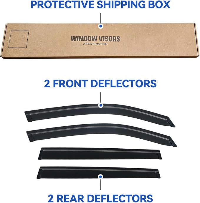 Window Visors Rain Guards for 2019-2024 Subaru Forester, Out-Channel Window Vent Wind Deflectors Visors Shades for 19 20 21 22 23 24 Forester