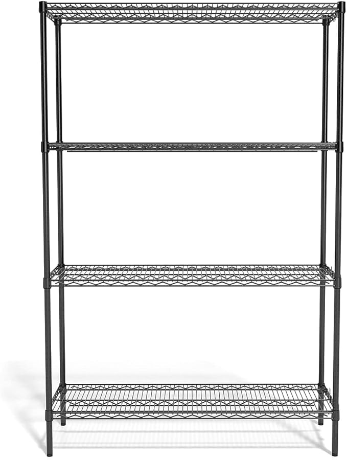 Professional 4-Shelf Wire Unit, 48-inch W, Black, 2/Pack (CW25471-CCVS)