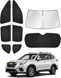 Sunshades for 2025 2026 Subaru Forester Accessories Windshield Sun Shade Side Rear Window Shade Cover Sun Visor Shield Privacy Protection Keep Vehicle Cool Black 8PCS