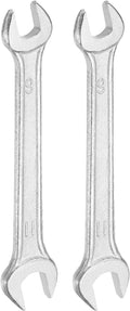 HARFINGTON 2pcs Double Open End Wrench 9mm x 11mm Metric 15 Degree Offset Angle Small Flat Head Wrench Galvanizing Open Ended Spanner for Automotive Repair Furniture Assembly