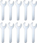 HARFINGTON 10pcs Small Wrench 21x126x2.8mm Metric U-Shaped Single Open Ended Spanner Super Thin Flat Head Galvanizing Wrench for Automotive Repair Furniture Assembly