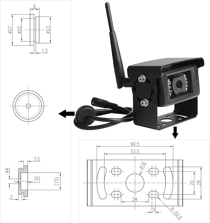 Haloview MC7108 Wireless RV Backup Camera System 7'' Monitor Built in DVR Rear View Camera with Infrared Night Vision and Wide Viewing Angle for Truck/Trailer/RV/Pickups/Camping Car/Van/Farm