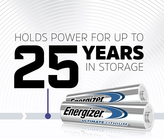 Energizer Ultimate Lithium AA Batteries Pack, 1.5V AA Batteries, 24 Count