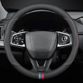 New Nappa Leather car Steering Wheel Cover, Universal 15 inch Black