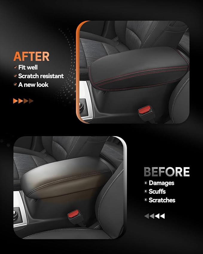 CDEFG for Ford Bronco Sport 2021-2025 Center Console Cover Armrest Box Cover for Bronco Sport 2021 2022 2023 2024 2025 Accessories Console Arm Rest Protector