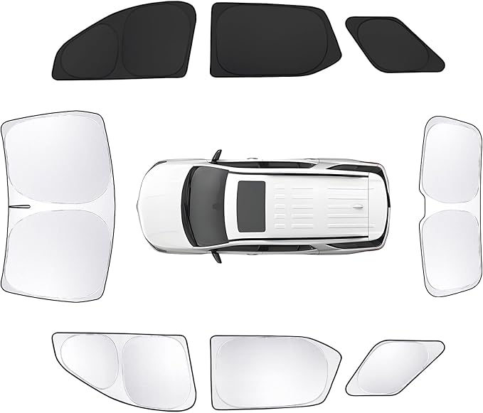 8pcs Car Window Shades for Chevrolet/Chevy Traverse2018-2023 Accessories,Windshield Side Rear Full Sunshade,Sun Visor UV Blocking, Privacy Protection and Blackout for Camping Outdoor