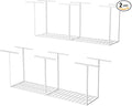 SunsGrove 2x8 Garage Overhead Storage Rack, Adjustable Heavy Duty Hanging Garage Storage Shelves, Ceiling Mounted Storage Racks, 800LBS Weight Capacity, 22"-40" Ceiling Dropdown, 2 Packs, White