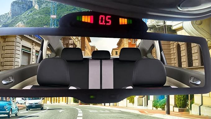 ZONETECH Parking Sensors LED Display Car Reverse Backup Radar System (2 Pack)