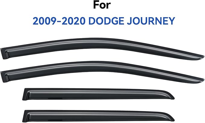 Window Visors Rain Guards Shield for 2009-2020 Dodge Journey, Window Vent Wind Deflectors Visors Shades for 09-20 Dodge Journey