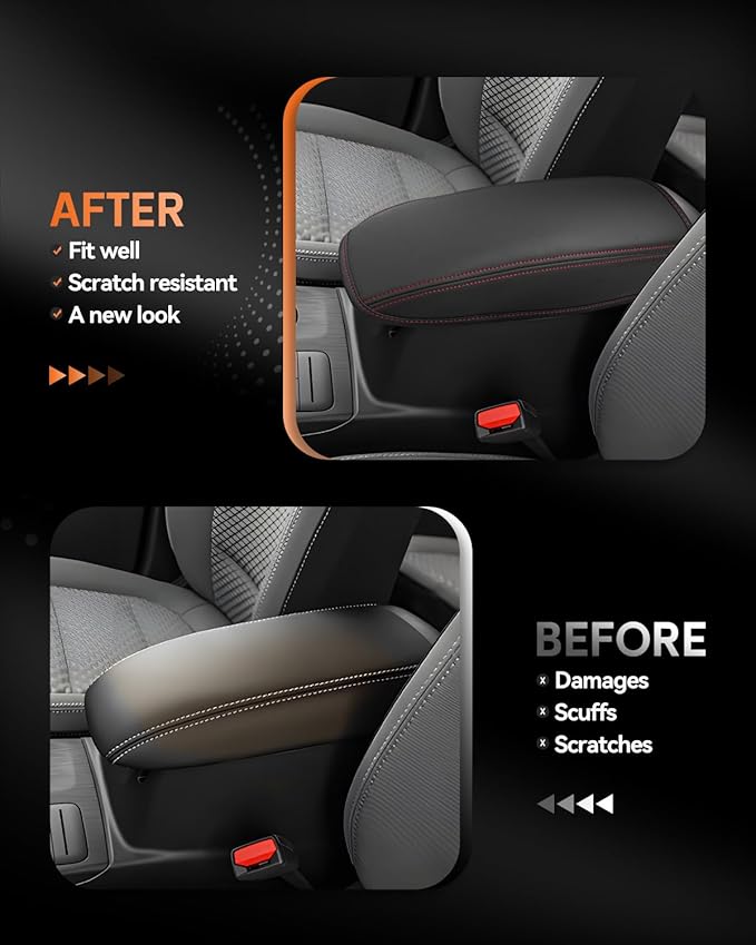 CDEFG for Ford Escape 2020-2025 Center Console Cover Armrest Box Cover for Escape 2020 2021 2022 2023 2024 2025 Accessories Console Arm Rest Protector