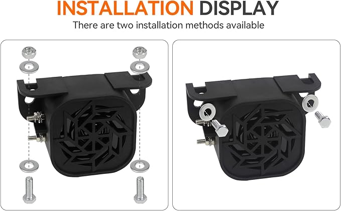 735 Back-up Alarm 12V-48V 110dB IP67 Waterproof Dust-Proof Reversing Warning Alarm with Super Loud Beeper Tone for Truck Van Forklift Car Lorry Agricultural Vehicles