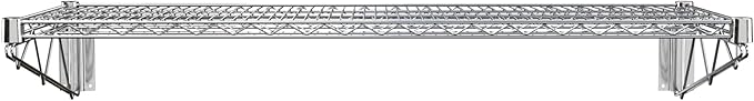 18" x 48" Chrome Wire Wall Mount Shelf