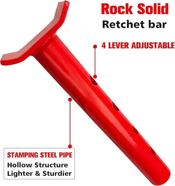 Foldable Jack Stands 3 Ton (6,600 LBs), 11.42"-16.06" Adjustable Height with Mobility Safety Pin,Car Jack Stand for Home&Garage, Workshops,Lifting SUV, Pickup Truck,UTV/ATV, Red, 1 Pair
