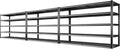REIBII 78" H Storage Shelves, Garage Shelving Heavy Duty Load 3000LBS, Adjustable Garage Shelving, 5 Tier Metal Shelves Unit for Storage Rack, Basement, 55" W x 26" D x 78" H, Black, 3 Pack