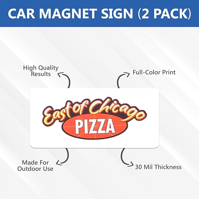 Custom Car Magnet Signs for Businesses (12"x24" Rectangle) 2 pk - Personalized Car Magnets for Advertising and Vehicle Promotion - Advertising Magnets for Cars Door - Professionally Printed